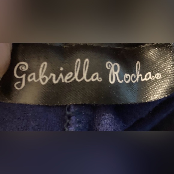 Women’s Gabriella Rocha Jumpsuit Off Shoulder Dark Blue Size XS 31” Inseam - Picture 13 of 16